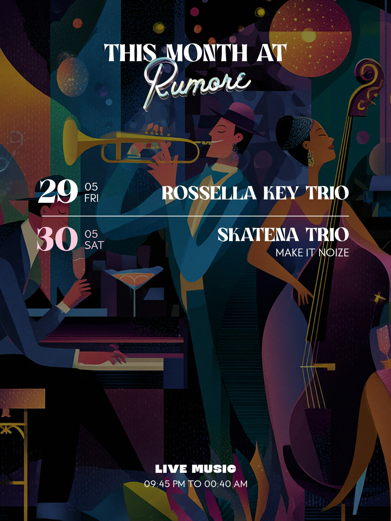 programma musicale rumore bar milano