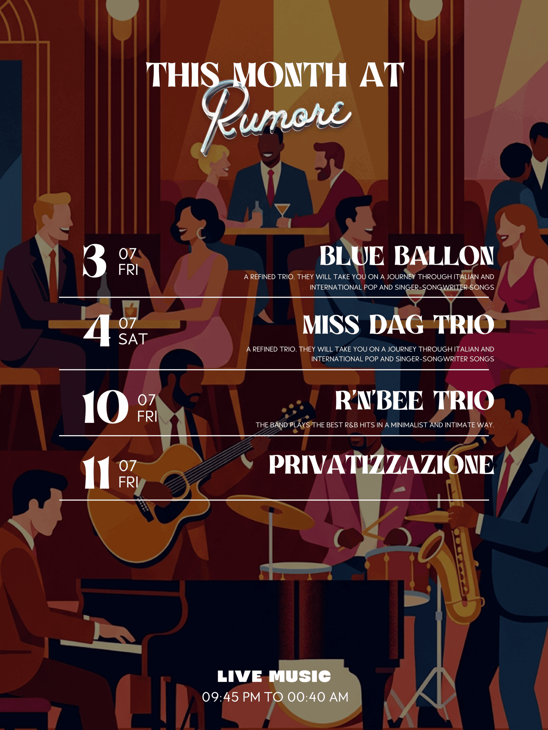 programma musicale july