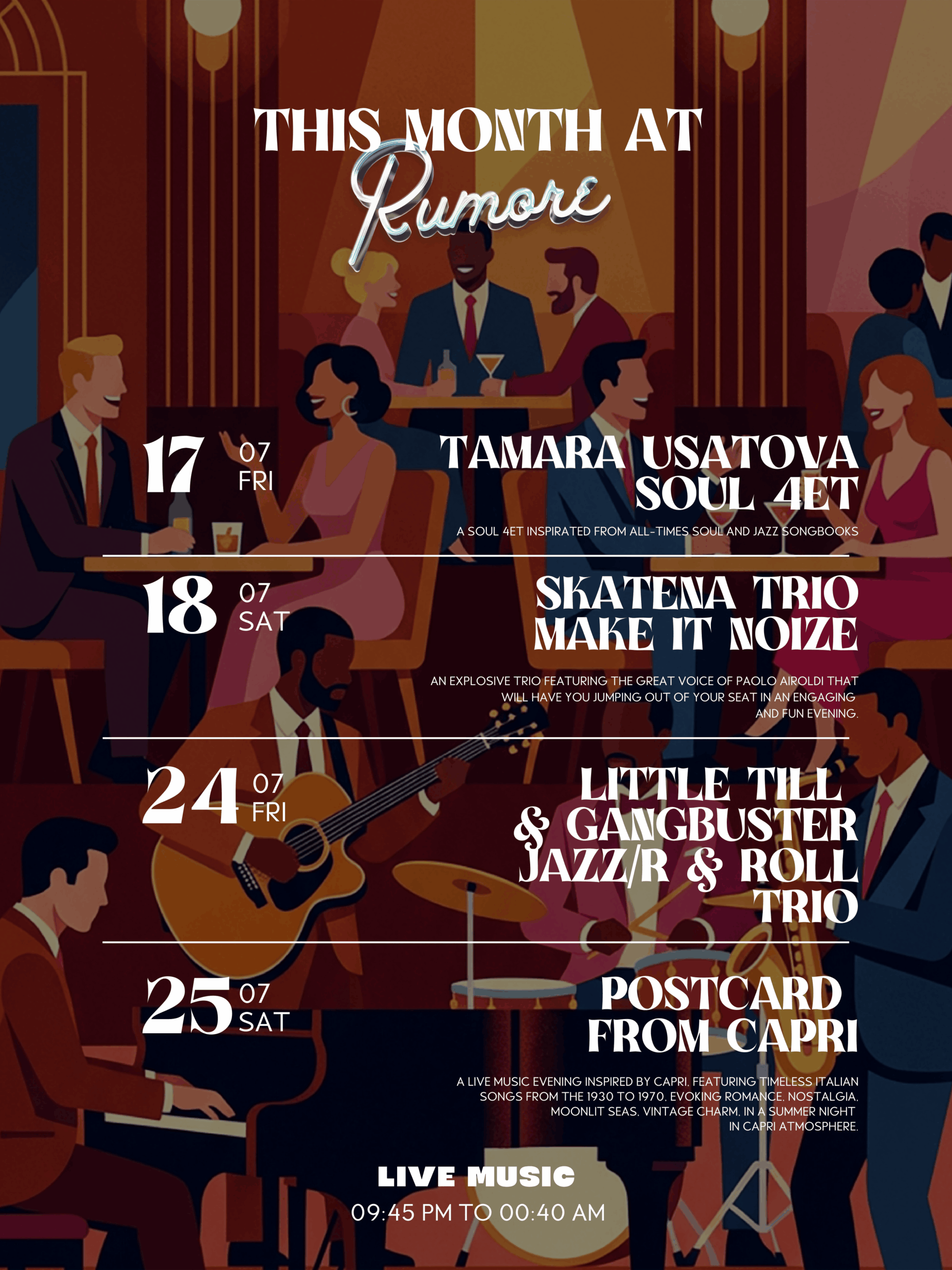 programma musicale july