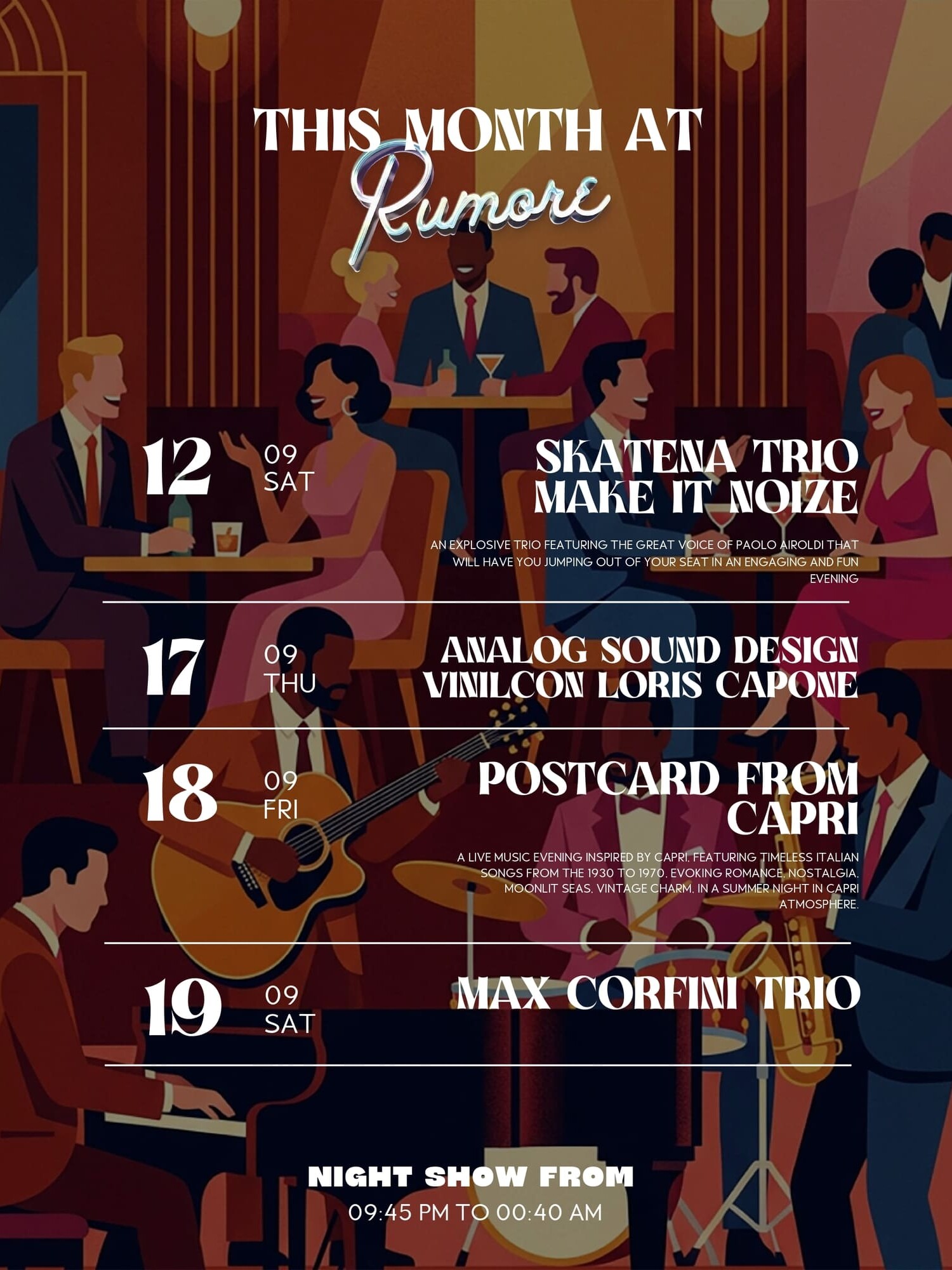 programma musicale settembre