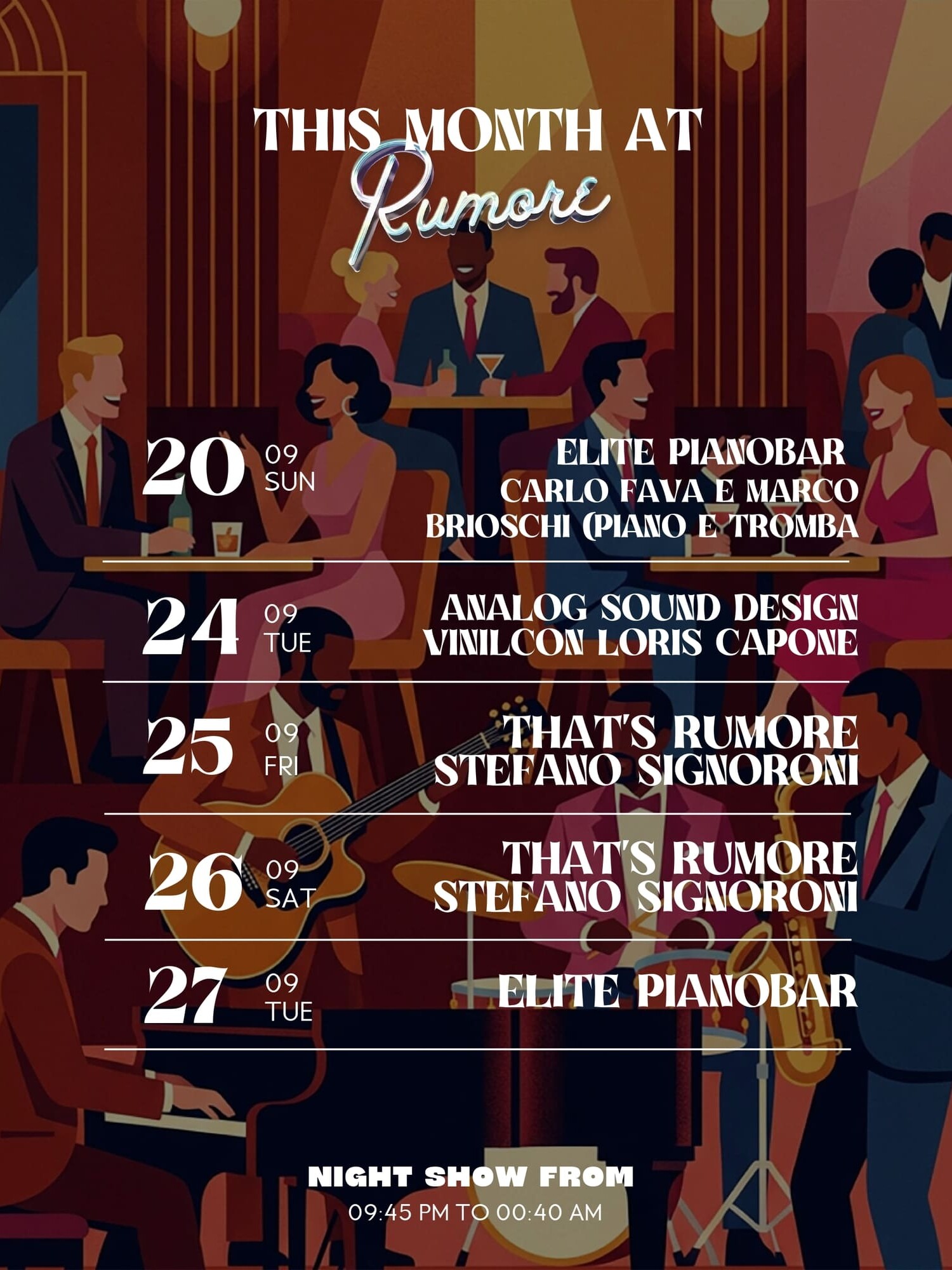 programma musicale settembre